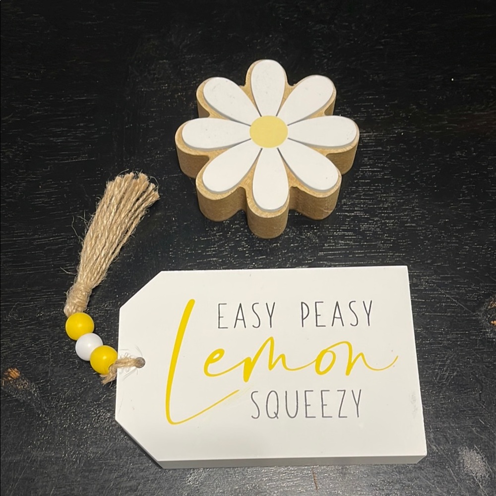 Hobby Lobby White and Yellow Daisy Decor